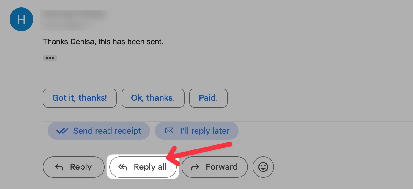 reply all on gmail