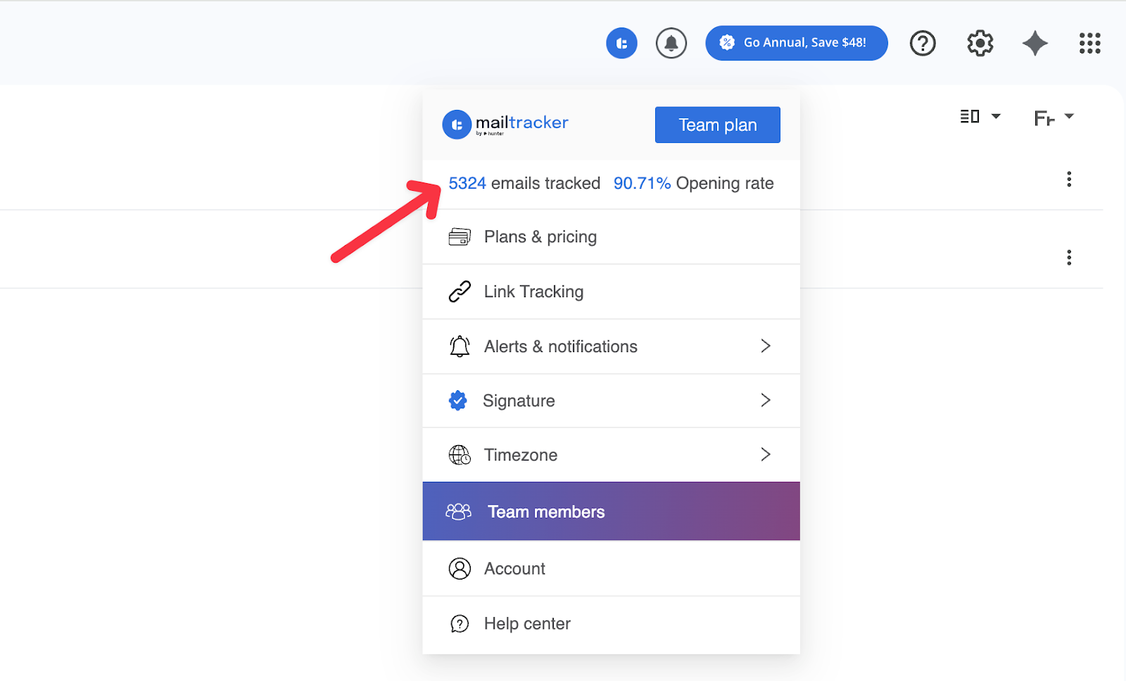 mailtracker in gmail 