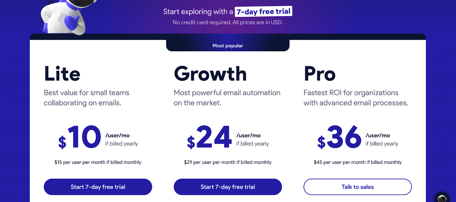 Gmelius Pricing