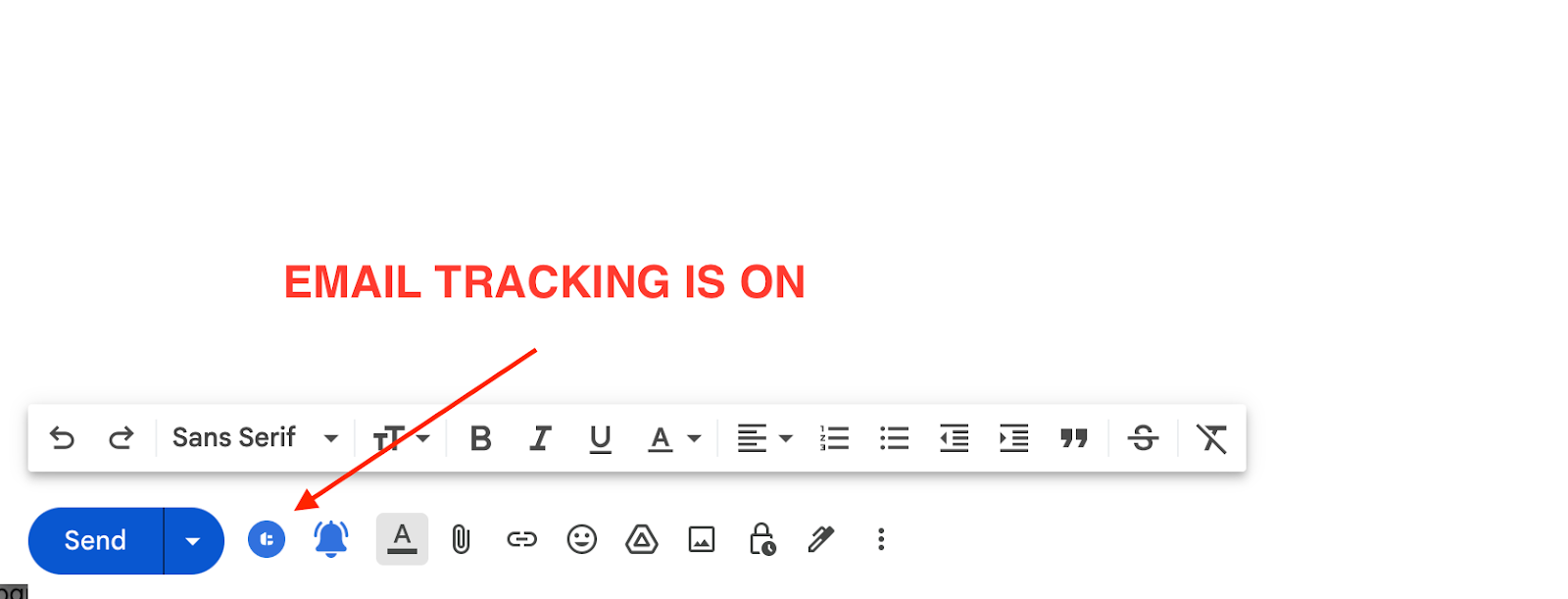 mail tracking is on