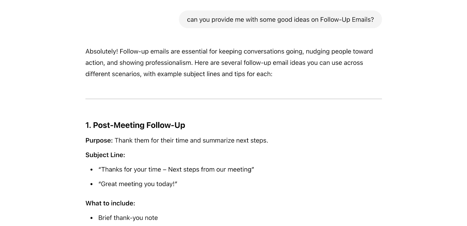chatgpt prompt follow up email