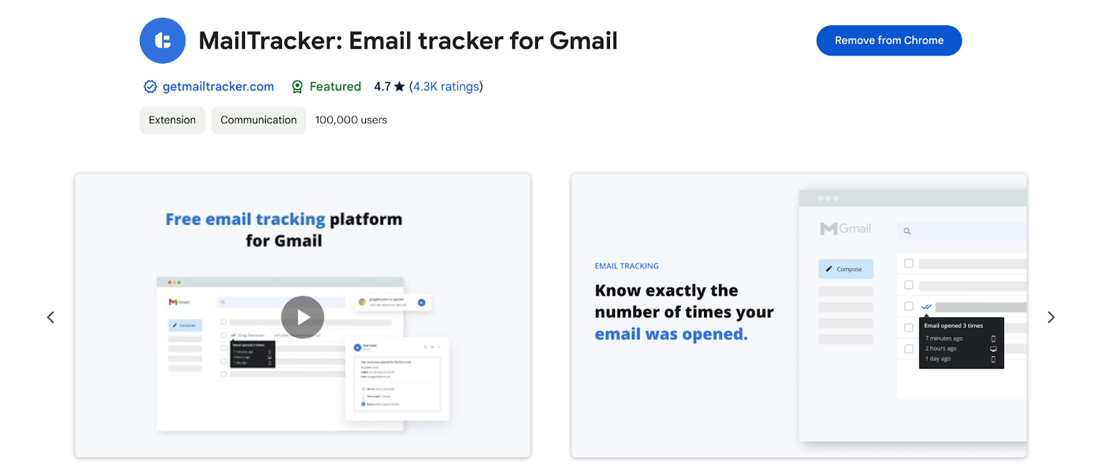 MailTracker Chrome Extension