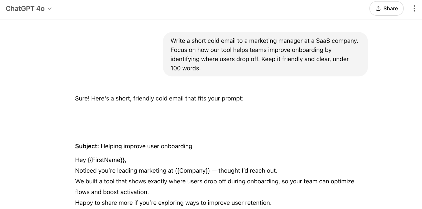The Value-First Intro Email chatgpt example