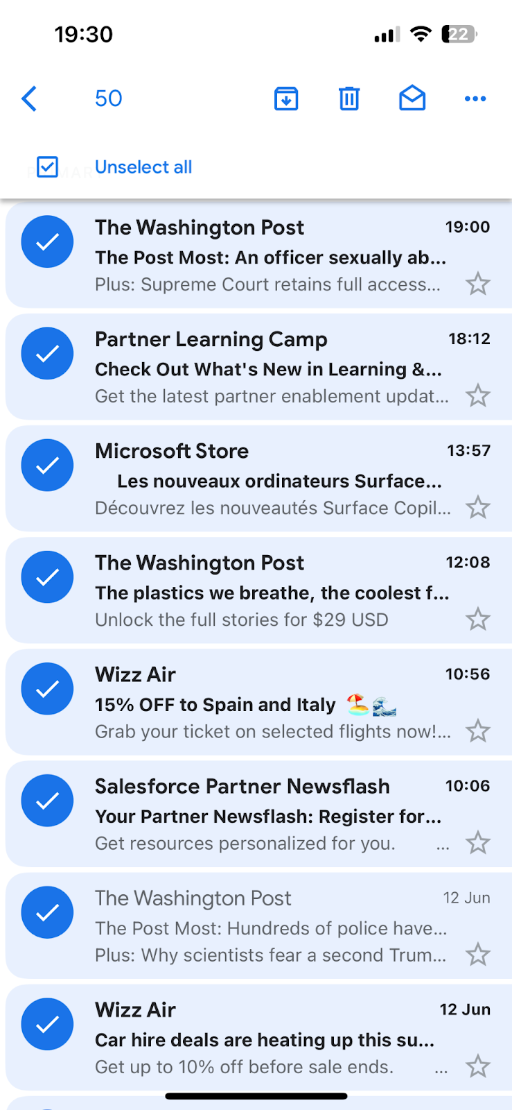 mark as read gmail mobile