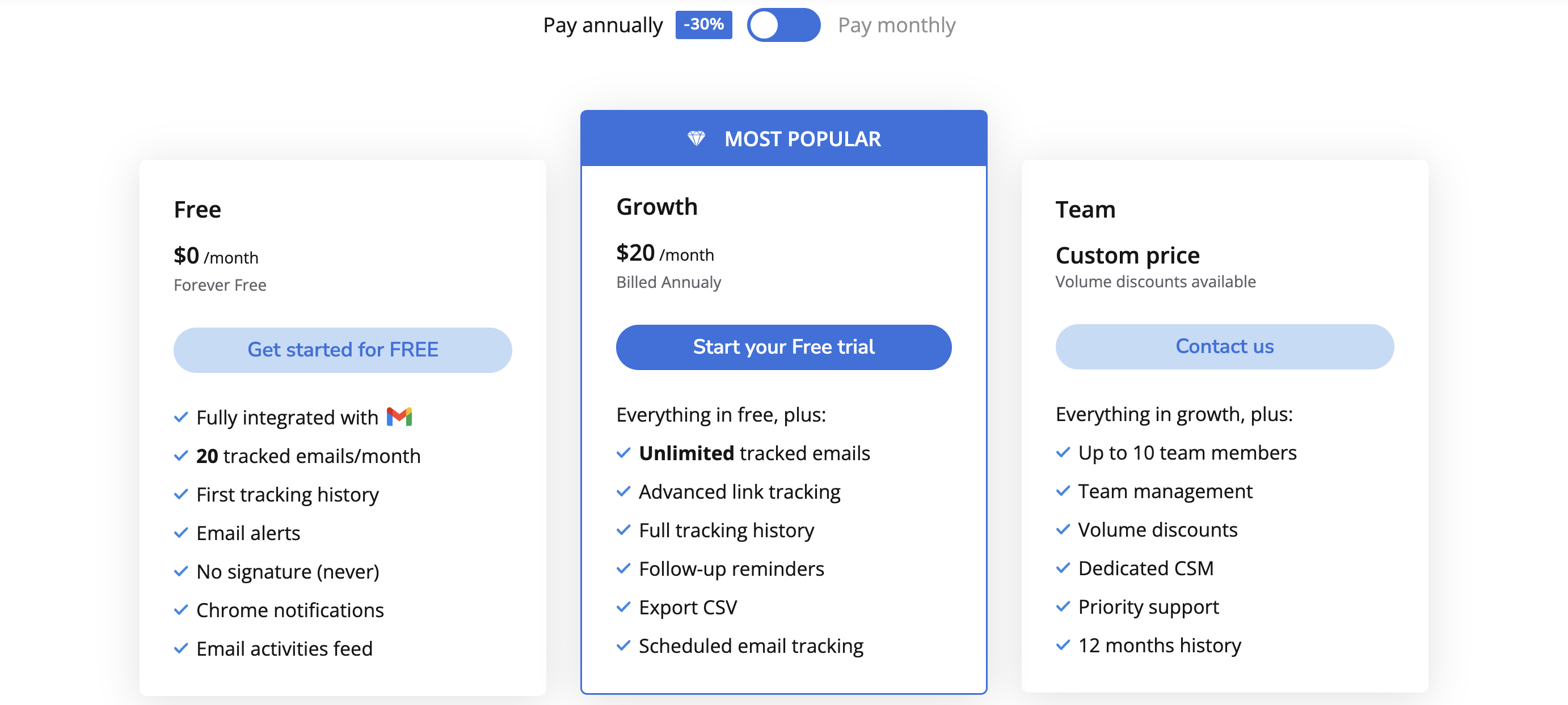mailtracker pricing plan