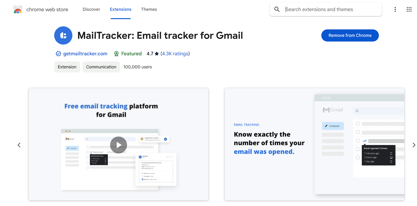 MailTracker by Hunter Chrome Extension