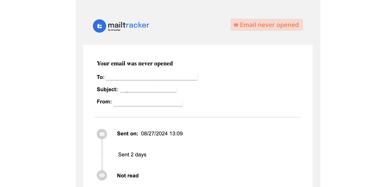 email never opened mailtracker